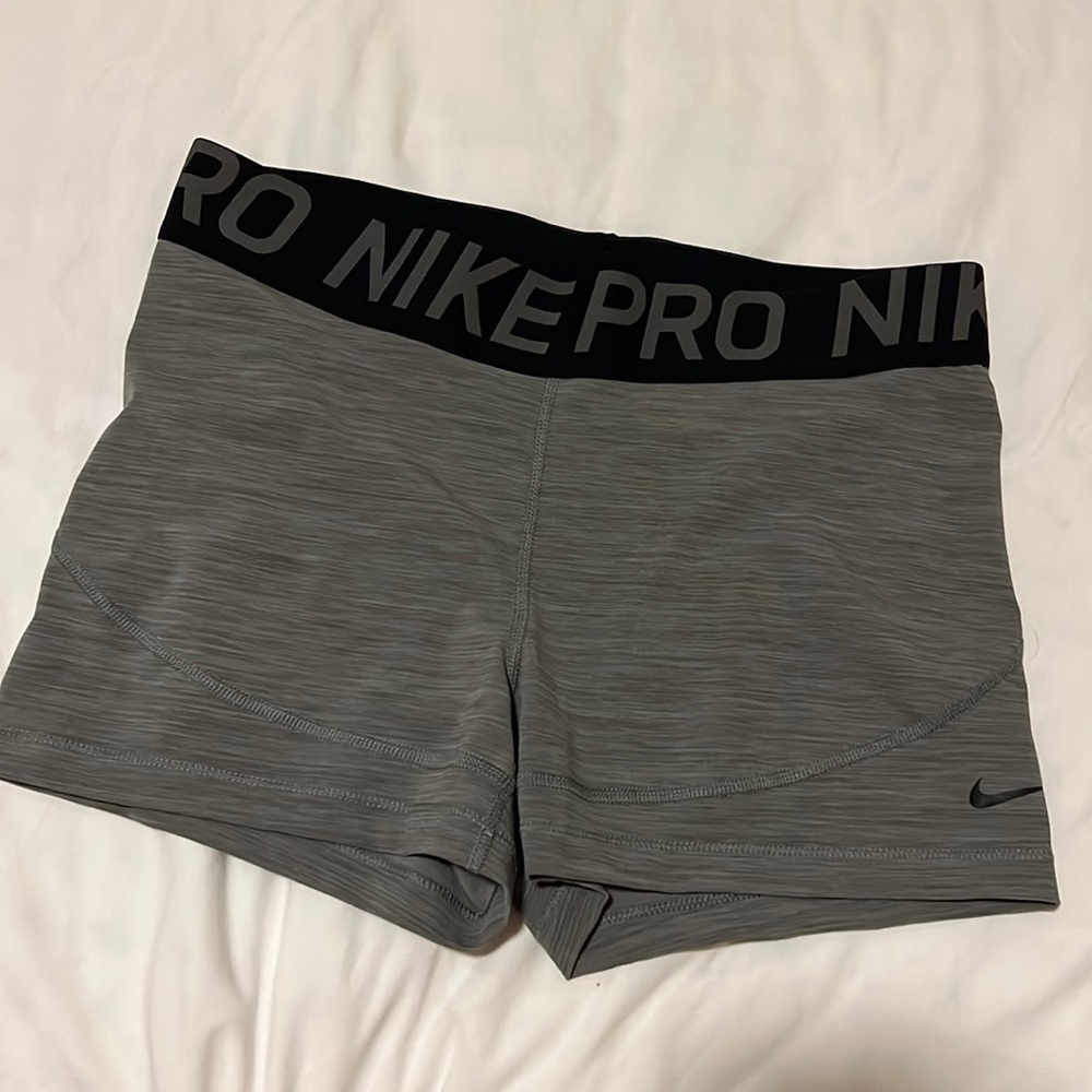 nike pro logo spandex shorts 3”